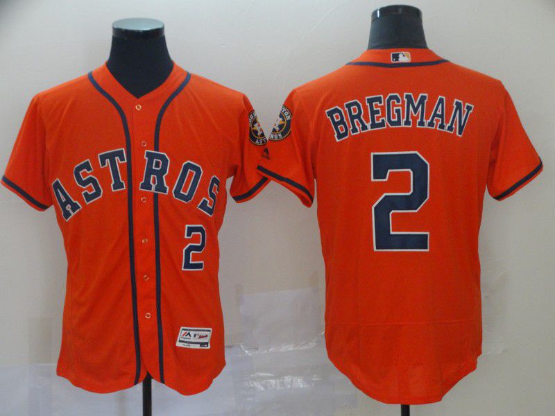 Men Houston Astros #2 Bregman Orange Elite MLB Jerseys